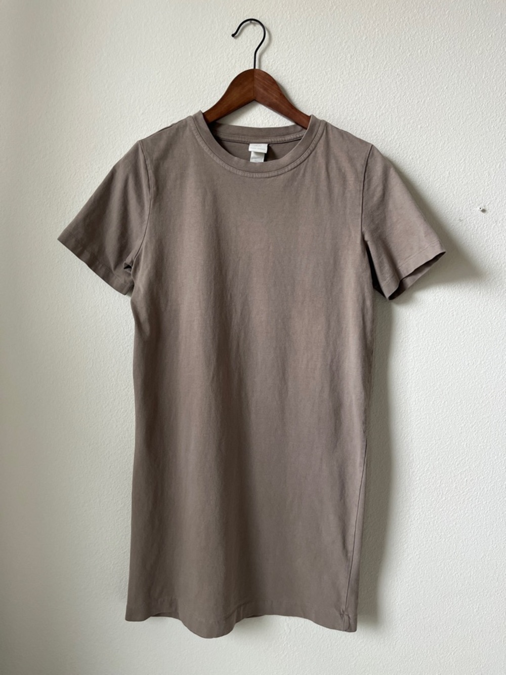 H&M Taupe Mini T-Shirt Dress